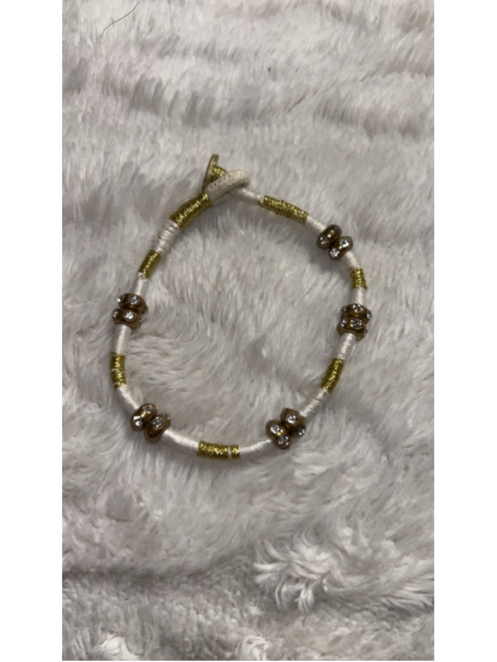 Women's Hollister One Size White Gold Beaded Bracelet